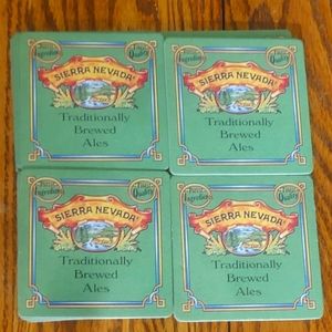 Set of 4 SIERRA NEVADA Brewing Company Traditionally Brewed Ales Coasters